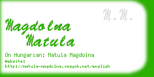 magdolna matula business card